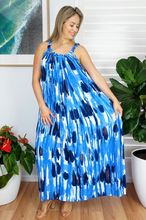 Load image into Gallery viewer, Long Magnum Dress Streaky Tie Dye Print
