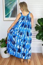 Load image into Gallery viewer, Long Magnum Dress Streaky Tie Dye Print
