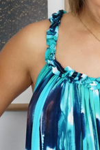 Load image into Gallery viewer, Long Magnum Dress Streaky Tie Dye Print
