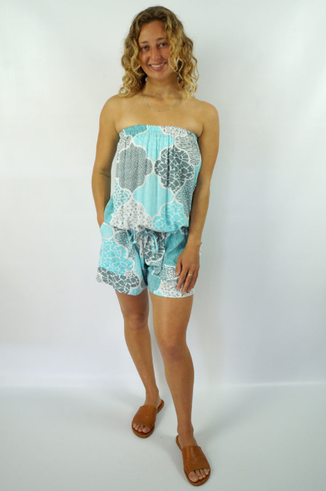 Short Romper Calypso Print