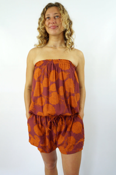 Short Romper Marigold Print kk