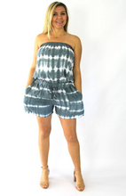 Load image into Gallery viewer, Short Romper Shibori Print
