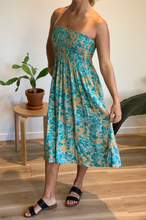 Load image into Gallery viewer, Short Smock Dress Spot Flower Print
