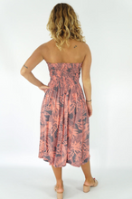 Load image into Gallery viewer, Short Smock Dress Palm Meadows Print
