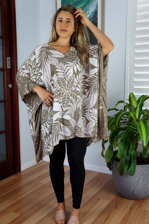 Short Tunic Betelnut Print