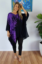 Load image into Gallery viewer, Short Tunic Palm Frond Print
