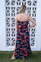 Load image into Gallery viewer, Long Tube Dress Poppy Print
