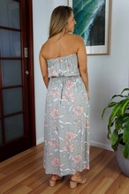 Load image into Gallery viewer, Long Tube Dress Poppy Print
