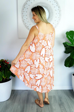 Load image into Gallery viewer, Mid Length Montego Dress Leaves Print
