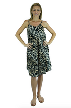 Load image into Gallery viewer, Mid Length Montego Dress Leopard Print
