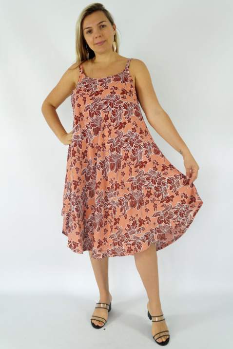 Mid Length Montego Dress Spotflower Print