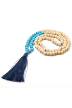 Load image into Gallery viewer, Semi-Precious Stone and Wooden Bead Long Necklace
