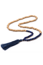 Load image into Gallery viewer, Semi-Precious Stone and Wooden Bead Long Necklace
