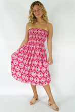 Load image into Gallery viewer, Short Smock Dress Snowflake Print
