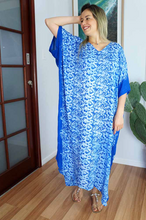 Load image into Gallery viewer, Long Kaftan Dress Interlock Print
