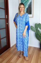 Load image into Gallery viewer, Long Kaftan Dress Interlock Print
