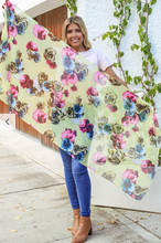 Load image into Gallery viewer, Large Cotton Feel Scarf Roses Print
