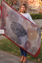 Load image into Gallery viewer, Large Cotton Feel Scarf Mandala Print
