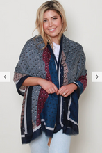 Load image into Gallery viewer, Large Cotton Feel Scarf Triangle Print
