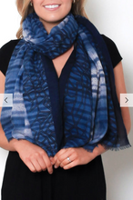 Load image into Gallery viewer, Large Cotton Feel Scarf Line Print
