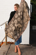 Load image into Gallery viewer, Large Pashmina Scarf Rose Print
