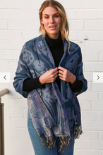 Load image into Gallery viewer, Large Pashmina Scarf Rose Print
