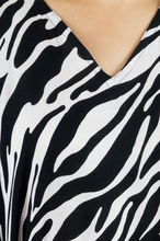 Load image into Gallery viewer, Long Kaftan Dress Large Zebra Print
