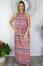 Load image into Gallery viewer, Long Chloe Dress Tuscany Print
