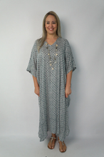 Load image into Gallery viewer, Long Kaftan Dress Links Print
