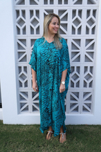 Load image into Gallery viewer, Long Kaftan Dress Animal Print
