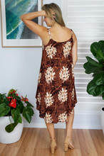 Load image into Gallery viewer, Mid Length Montego Dress Orchids Print
