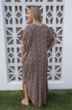 Load image into Gallery viewer, Cold Shoulder Mykonos Dress Tanzania Print
