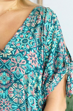 Load image into Gallery viewer, Cold Shoulder Mykonos Dress Tijuana Print
