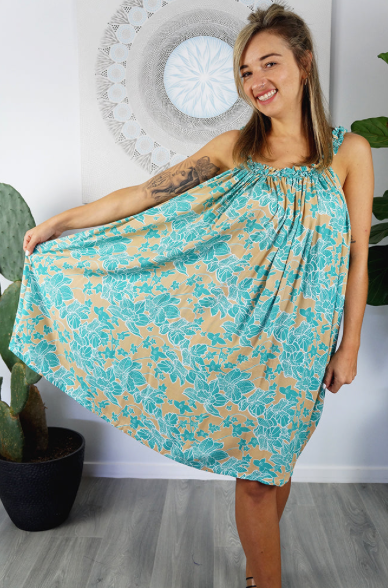 Short Magnum Dress Spot Flower Print