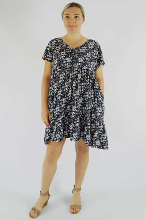 Kiki Baby Doll Dress Blossom Print
