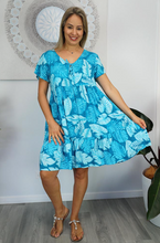 Load image into Gallery viewer, Kiki Baby Doll Dress Leaves Print
