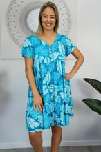 Load image into Gallery viewer, Kiki Baby Doll Dress Leaves Print
