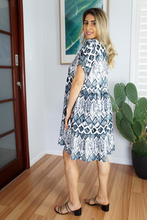 Load image into Gallery viewer, Kiki Baby Doll Dress Abstract Diamond Print

