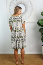 Load image into Gallery viewer, Kiki Baby Doll Dress Abstract Diamond Print
