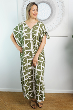 Load image into Gallery viewer, Cold Shoulder Mykonos Dress Hampshire Print
