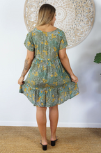 Load image into Gallery viewer, Kiki Baby Doll Dress Batik Paisley Print
