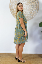 Load image into Gallery viewer, Kiki Baby Doll Dress Batik Paisley Print
