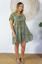 Load image into Gallery viewer, Kiki Baby Doll Dress Batik Paisley Print
