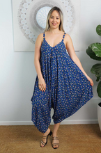 Load image into Gallery viewer, Boho Jumpsuit Starflower Print
