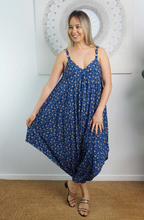 Load image into Gallery viewer, Boho Jumpsuit Starflower Print
