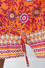 Load image into Gallery viewer, Short Smock Dress Sangria Print
