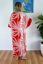 Load image into Gallery viewer, Long Kaftan Dress Reunion Print
