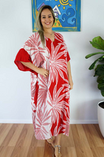 Load image into Gallery viewer, Long Kaftan Dress Reunion Print
