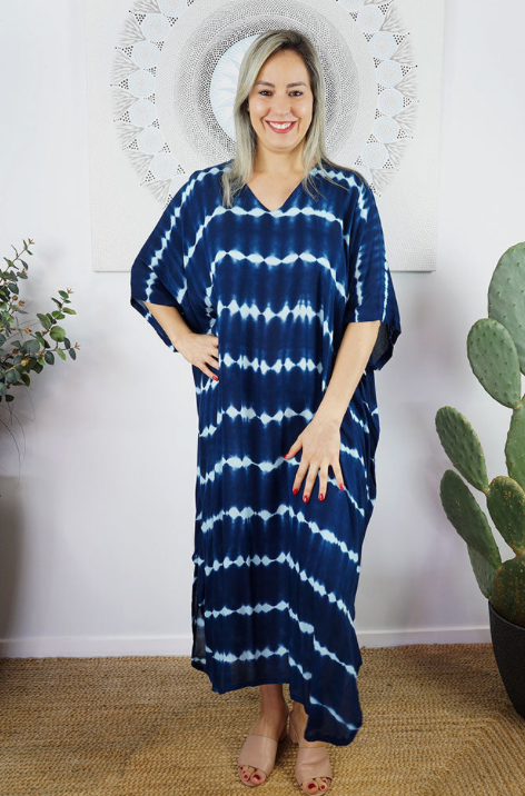 Long Kaftan Dress Nirvana Print