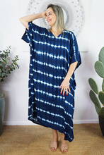 Load image into Gallery viewer, Long Kaftan Dress Nirvana Print
